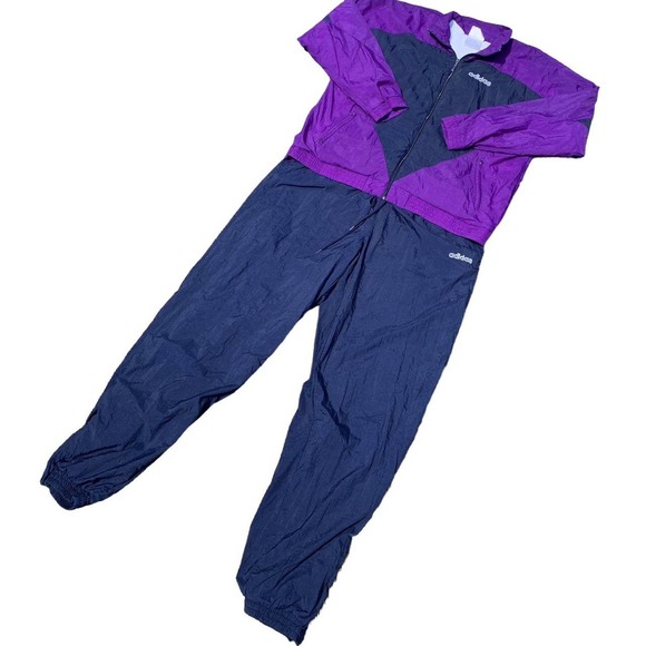 Vintage 80’s Adidas Embroidered Trefoil Logo Colorblock Tracksuit